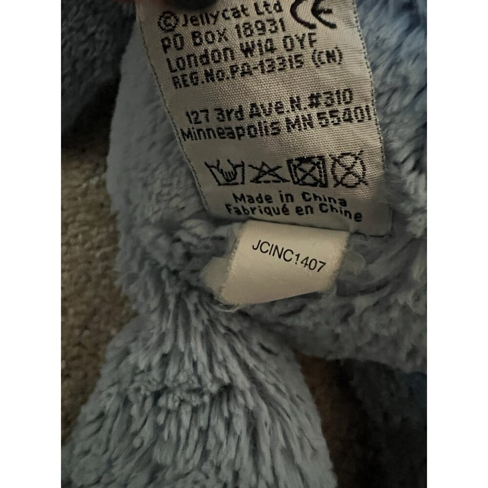 Retired Jellycat Elephan Medium Blue Soft Toy Plush 12 in - Picture 7 of 8